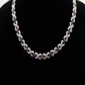 Luxury Silver Cuban Link Chain Fully Iced D <b>Colour</b> VVS Studded Moissanite Diamond Tester for Wedding - Product Image 4