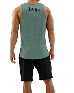 OEM logotipo personalizado de alta calidad de la moda de los hombres corriendo gimnasio Stringer entrenamiento camiseta sin mangas para los hombres - Product Image 5