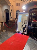 Miroir magique pour photomaton, cadre LED, cadre doré