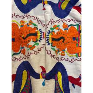 Abrigo Vintage para Mujer, Modelo M, 100% Algodón, Decoración Bordada con Rayas de Pavo Real, Tejido Transpirable para Otoño e Invierno - Product Image 4