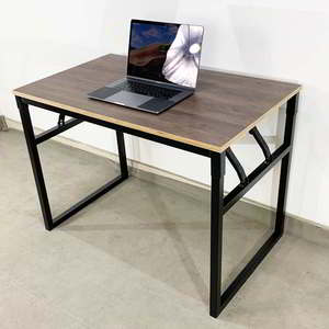Minimalist Folding Plywood <b>Desk</b> with Iron Legs 100x60cm HOBP026 - Product Image 5