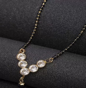 High Quality Traditional <b>Indian</b> Long Short Combo Mangalsutra Set for Women Gold Plated Fashion Jewelry - Product Image 2