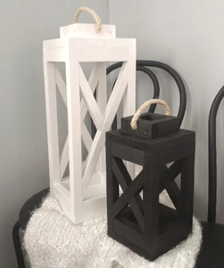 Venta al por mayor hermosa decorativa de madera blanca lavado color linterna granja estilo rústico para la decoración del hogar - Product Image 4