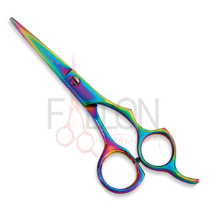 Ciseaux de coiffure professionnels Rainbow en acier inoxydable, ciseaux de barbier ergonomiques, logo personnalisé, ciseaux de coiffure - Product Image 2