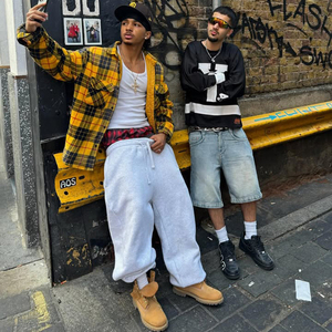 Pantalons de survêtement en coton uni pour hommes Pantalons de jogging lourds 500 GSM French Terry Logo personnalisé OEM Casual Streetwear Usine Vente en gros - Product Image 3