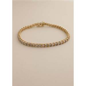 Pulsera de tenis vintage con eslabones en S de 1.50 quilates, elegante accesorio de moda - Product Image 1