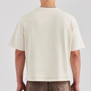 เสื้อยืดโอเวอร์ไซส์แบบฟอกสี 100% ผ้าฝ้าย วินเทจ ลุคสตรีทแวร์ คอกลม แขนสั้น สำหรับผู้ชาย เสื้อฟอกสี - Product Image 5