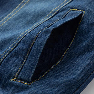 2025 nueva moda liso lavado algodón Casual Color sólido calidad al aire libre invierno moda hombres Denim Jeans chaqueta - Product Image 5