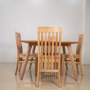 Mesa de comedor ovalada moderna de marca Arianne, muebles para el hogar fáciles de montar de madera maciza de alta calidad con servicios OEM ODM - Product Image 1