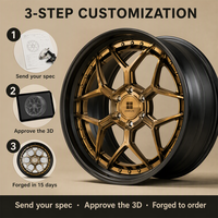 Jantes forgées Gold Y à sept branches, 2 pièces, 18 19 20 21 pouces, 5x112 5x114.3 5x120 BMW M4