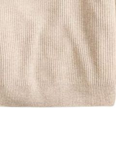 Pull en maille à col montant pour homme, personnalisé par le fabricant, beige clair, texture côtelée, col haut, chaud, décontracté, pour l'hiver, personnalisé - Product Image 4
