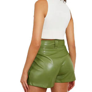 Wholesale OEM Custom Logo 100% Genuine <b>Leather</b> <b>Shorts</b> for Men & <b>Women</b> Breathable Adult Cotton-Lined <b>Shorts</b> - Product Image 2