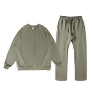 Pantalons baggy survêtements pantalons de survêtement poids lourd manches raglan blanc pull pantalons de survêtement ensemble imprimé polaire survêtement - Product Image 3