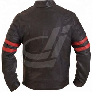 Veste en cuir de moto de Style classique meilleure vente veste en cuir de motard Racer pour hommes - Product Image 4
