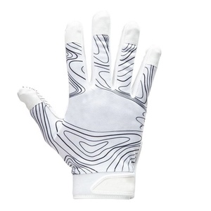 Antideslizante Super Grip Estilo de bandera de EE. UU. Diseño personalizado Guantes de receptor de fútbol americano Cómodos guantes de receptor de fútbol de Palma - Product Image 3