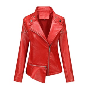 Veste en cuir femmes 2025 veste de base manteau femme hiver moto veste en cuir PU fermeture éclair s vêtements d'extérieur - Product Image 3