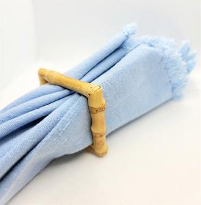 Anneaux de serviette classiques en bambou écologiques modernes, décoration de table élégante et polie, best-seller - Product Image 5