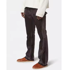 Pantalones acampanados de diseño personalizado Pantalones estampados cómodos transpirables para exteriores con técnicas lavadas para todas las estaciones-Etiqueta privada - Product Image 4