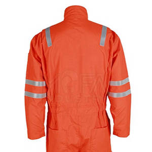 Cómodo, duradero, poliéster, algodón, uniforme para trabajadores de la construcción, rayas reflectantes transpirables, mono de trabajo para largas horas - Product Image 6