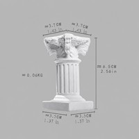 Support de bougie en résine synthétique peint à la main, style nordique moderne minimaliste, colonne romaine, pour accessoire photo, décoration de fond et artisanat de décoration intérieure