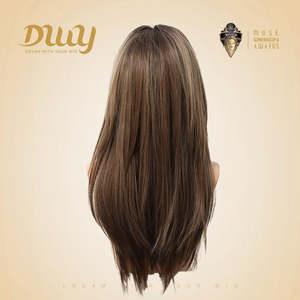 Elowen-DWY MiraScalp Glueless Synthetic <b>Wig</b> Short Curly Hair with Transparent Lace Middle Length <b>Sandy</b> Brown Layer Cut - Product Image 3