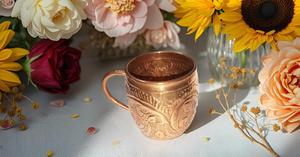 แก้วมักทำจากทองแดงมอสโกมีลายนูนทำด้วยมือขนาด16ออนซ์แก้ว100% - Product Image 3