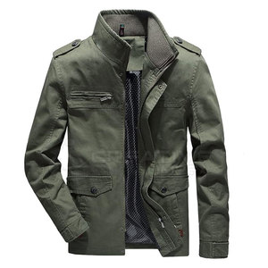OEM Custom Embroidered 100% Cotton Stand Collar Winter Fabric <b>Jacket</b> Casual <b>Men's</b> Design <b>Soft</b> <b>Shell</b> Quick Dry Breathable All - Product Image 1