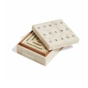 Posavasos cuadrado con incrustaciones de hueso de diseño de alta calidad, Juego de 4 té, café, oficina, bebida, utensilios de cocina, posavasos de comedor, regalo para boda - Product Image 4