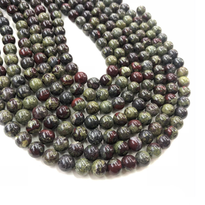 Cuentas de Piedra, Cuentas de Piedra de Sangre de Dragón, Hilo de Cuentas de Piedra, Joyería de Piedra, Gema Suelta y Lisa, Collar Curativo, Cristal Natural, Mayorista - Product Image 3