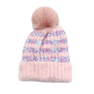 High Quality Soft Warm Bobble <b>Beanies</b> for Outdoor Activities OEM Wholesale Breathable Streetwear Style Winter Bobble <b>Beanies</b> - Product Image 2