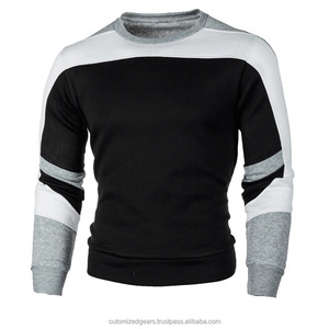 Nouveaux hommes décontracté col rond sweat bloc de couleur automne printemps pull sweats coupe régulière hommes sweats à capuche et sweats - Product Image 2