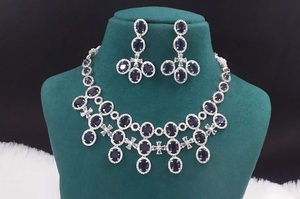 ชุดสร้อยคอและต่างหูทองเหลืองคลาสสิกคุณภาพพรีเมี่ยม | เครื่องประดับงานแต่งสุดหรูสำหรับเจ้าสาวปาร์ตี้และโอกาสพิเศษ - Product Image 2