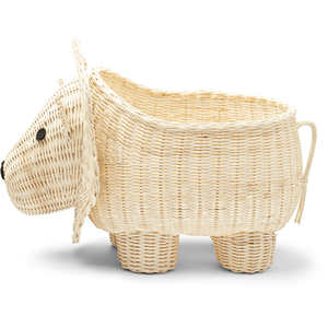 Panier de rangement pour jouets de lion pour enfants en gros, design élégant en rotin tressé, fait à la main, écologique, organisateur de chambre d'enfant - Product Image 1
