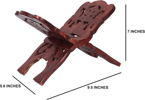 Support de lecture de livre en bois fait à la main Rihal Rehal Al-Quran Bible Gita par tradebit - Product Image 6
