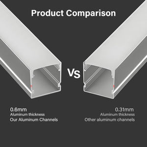 Profili in Alluminio <span class=keywords><strong>LED</strong></span> a Forma di V e U, Colori Personalizzabili con Vari Stili, Design di Illuminazione Creativi, Superficie Anodizzata - Product Image 3