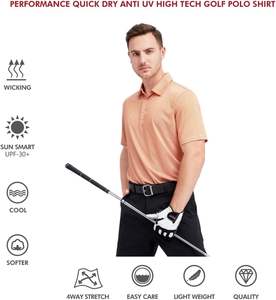 OEM Precio de fábrica de alta calidad de los hombres Casual Golf para camisas de punto de secado rápido transpirable bordado a granel personalizado - Product Image 5