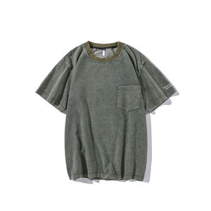 Camisetas de peso pesado de alta calidad 305 Gsm, las mejores camisetas de algodón grueso con estampado personalizado para hombres - Product Image 3