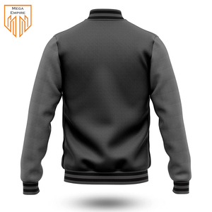 Chaqueta Letterman Mangas de cuero Cuerpo de lana Chaqueta universitaria de estilo americano Soporte Transpirable Secado rápido Moda de hombre de alta calidad - Product Image 2