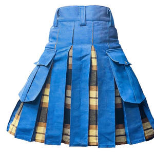 Kilt hybride écossais traditionnel bleu ciel Buchanan pour homme, kilt utilitaire moderne et tendance, taille 28-62 - Product Image 4
