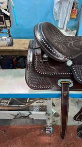 Western <b>Leather</b> Horse Barrel Racing Saddle | Hand <b>Tooled</b> <b>Craft</b> Design | Durable Comfortable Riding Gear | 2026 Pro Saddle - Product Image 2