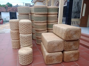 Natural Water Hyacinth <b>Cushion</b> Pad Handmade Woven Seat Pad For Home And Dining Use - Product Image 5