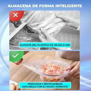 6 Coperchi in Silicone Flessibili e Riutilizzabili per Uso in Cucina - Product Image 2