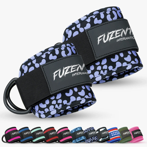 Accessoire de câble pour musculation, anneau en D, machine de musculation, entraînements des jambes et des fessiers, haltères, sangles de cheville rembourrées en néoprène, sangles de cheville de fitness - Product Image 1