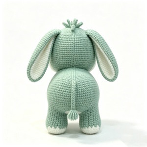 Juguete de peluche de burro de ganchillo personalizado, burro amigurumi, animal de peluche tejido a mano, burro de ganchillo suave, lugar seguro para bebés - Product Image 3