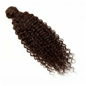 Extensiones de Cabello Humano Brasileño, Ondulado, Rizado, Tipo Water Wave # 2 Marrón Oscuro - Product Image 1