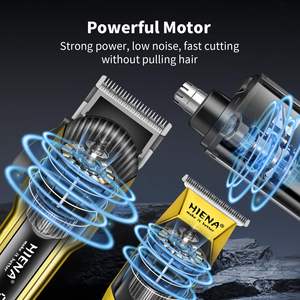 Tondeuse à cheveux sans fil professionnelle pour hommes, kit de coupe-cheveux et de tondeuse pour les poils des oreilles et du nez, écran LED, USB, instructions en français - Product Image 3