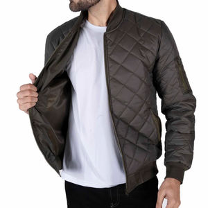 ODM Precio al por mayor Chaqueta de bombardero de calidad superior Chaquetas negras calentadas de poliéster para hombres Precio bajo - Product Image 4