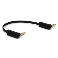 Câble d'extension pour casque d'écoute 3.5mm, 15cm 1/8 "3.5mm TRS mâle vers TRS mâle Câble audio pour prise stéréo Cordon AUX pour casque, autoradio