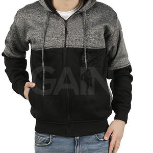 Men Winter Fashion Plain <b>Thick</b> <b>Fleece</b> Breathable Eco-Friendly Zipper Hoodies Custom Logo for Sale Online - Product Image 2