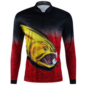 Ligero personalizado sublimación impresa pesca Jersey camisa manga larga poliéster con capucha transpirable impermeable-pesca al por mayor - Product Image 4